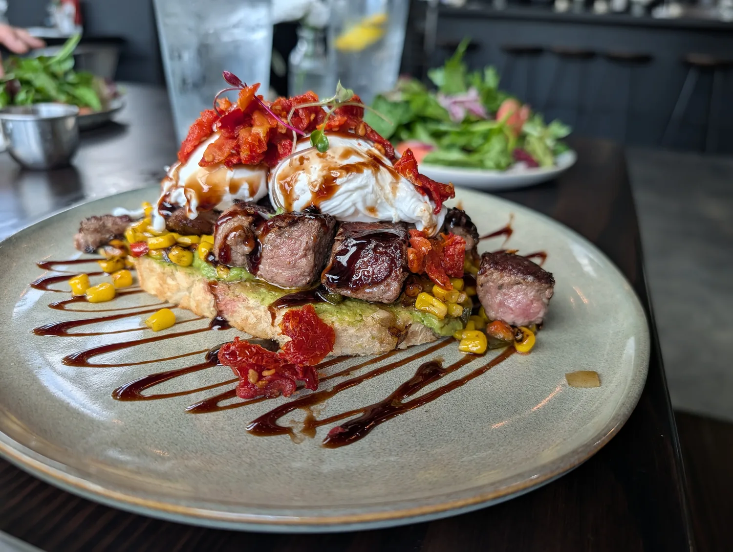Steak tips plated at Urban Kitchen